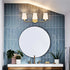 Modern Gold Bathroom Light Fixture 3-Light Milk Glass Vanity Light
